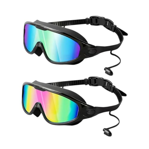 perfk 2pcs Schwimmbrillen Schwimmgläser Leicht wasserdicht mit Ohrstöpsel für Erwachsene Schwimmbrillen Schwimmen Brillen perfk 2pcs Schwimmbrillen Schwimmgläser Leicht wasserdicht mit Ohrstöpsel für Erwachsene Schwimmbrillen Schwimmen Brillen von perfk