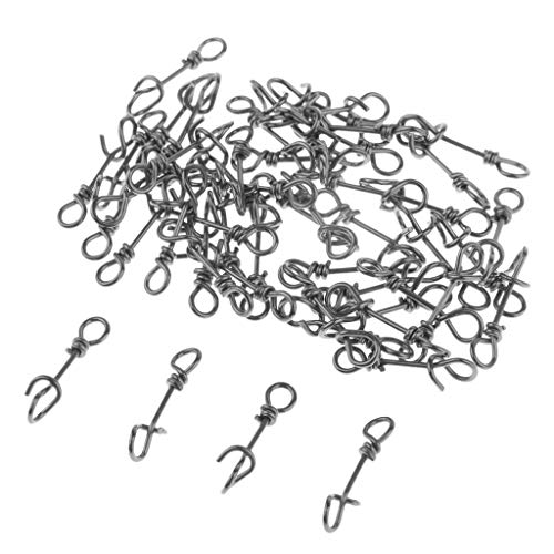 perfk 50 Stücke Angeln Swivels Clips Fast for Clips für Ködern, Haken Schnur Verbindern Angelausrüstung Schwarz, 18mm perfk 50 Stücke Angeln Swivels Clips Fast for Clips für Ködern, Haken Schnur Verbindern Angelausrüstung Schwarz, 18mm von perfk