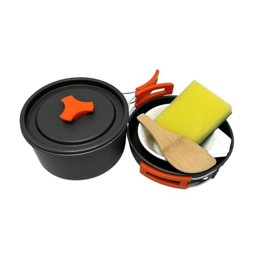 perfk Camping Kochgeschirr Mess Kit Schalen Reis löffel tragbar mit Aufbewahrung Tasche Pot Outdoor Kochgeschirr für Barbecue Outdoor Kochen von perfk