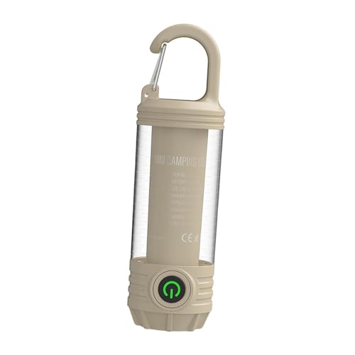 perfk Camping Laterne Atmosphäre Lampe USB Aufladbare Leichte Camping Lampe für Wandern Garten Angeln Rucksackreisen, Khaki von perfk