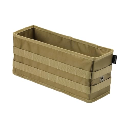 perfk Camping Tisch Seite Lagerung Tasche Organizer Tasche Falten Tragbare Outdoor Lagerung Box Kleinigkeiten Tasche für Garten Angeln Picknicks BBQ, Khaki von perfk