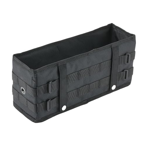 perfk Camping Tisch Seite Lagerung Tasche Organizer Tasche Falten Tragbare Outdoor Lagerung Box Kleinigkeiten Tasche für Garten Angeln Picknicks BBQ, Schwarz von perfk