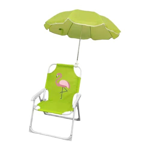 perfk Campingstuhl für Kinder, Klappstuhl mit Sonnenschirm, Leichter Strandstuhl, tragbar für Park, Garten, Ausflüge zum Strand, Flamingo perfk Campingstuhl für Kinder, Klappstuhl mit Sonnenschirm, Leichter Strandstuhl, tragbar für Park, Garten, Ausflüge zum Strand, Flamingo von perfk