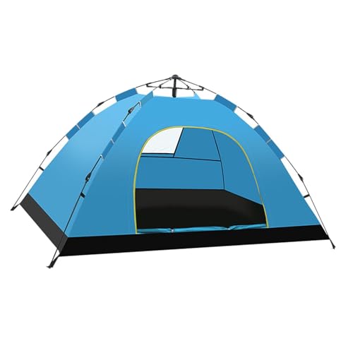 perfk Campingzelt Automatisches Zelt Einfacher Aufbau Atmungsaktive wasserdichte Popup-Zelte Sofortzelte für Reisen Bergsteigen Trekking, Blau Mit Matte von perfk