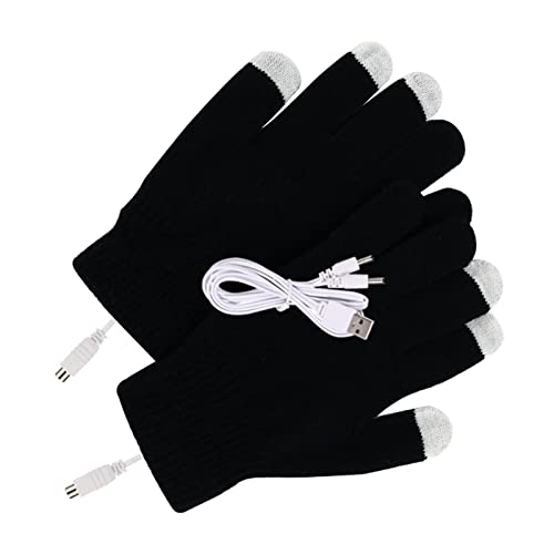 perfk USB- Vollfinger Winter waschbar Handwärmer -Laptop- zum Radfahren Indoor- oder Outdoor-Sportstudenten Arbeiten, SCHWARZ von perfk