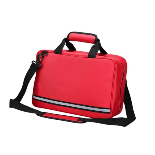 perfk Erste-Hilfe-Tasche, Erste-Hilfe-Tasche, leer, Oxford-Stoff, First-Responder-Tasche für den Arbeitsplatz, Camping, Reisen, Rot von perfk