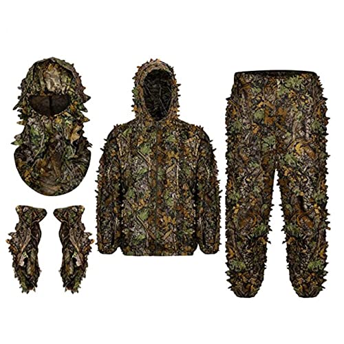 perfk Ghillie-Anzug, Blatt-Outfit, Kleidung, Vollgesichtsmaske, Handschuhe, Set, Tarnanzug für, Vogelbeobachtung, Party, Outdoor-Jagd, M L perfk Ghillie-Anzug, Blatt-Outfit, Kleidung, Vollgesichtsmaske, Handschuhe, Set, Tarnanzug für, Vogelbeobachtung, Party, Outdoor-Jagd, M L von perfk