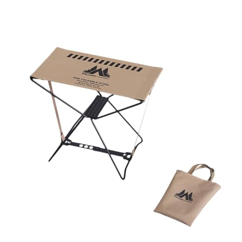 perfk Klappbarer Angelhocker, Campingmöbel, kompakter Stuhl, Fußhocker, tragbarer Fußhocker für Grill, Outdoor-Sport, Reisen, Strand, Khaki perfk Klappbarer Angelhocker, Campingmöbel, kompakter Stuhl, Fußhocker, tragbarer Fußhocker für Grill, Outdoor-Sport, Reisen, Strand, Khaki von perfk