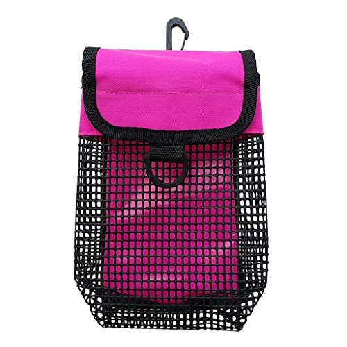 perfk Kleine Netztasche mit Haken Hüfttasche Gürte Tasche für Scuba Diving Reel Taucherboje Signalboje Markierungsboje Halter, Rosa perfk Kleine Netztasche mit Haken Hüfttasche Gürte Tasche für Scuba Diving Reel Taucherboje Signalboje Markierungsboje Halter, Rosa von perfk