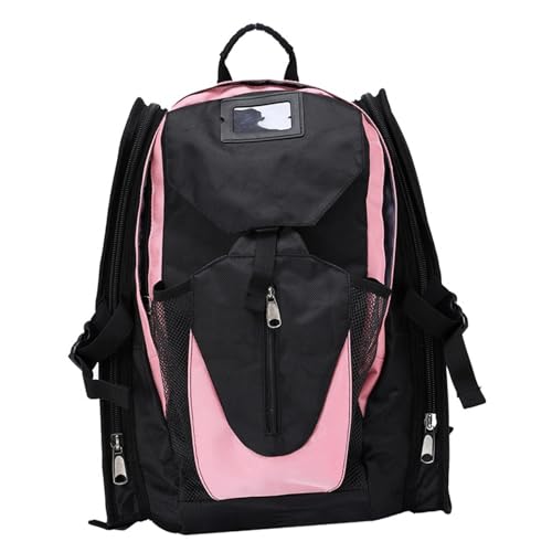 perfk Rollschuh-Rucksack, Skate-Schuhe, Tasche, Organizer für Kinder, Inline-Skating-Tasche, Schlittschuh-Träger für Eiskunstlauf-Skischuhe, Rosa groß perfk Rollschuh-Rucksack, Skate-Schuhe, Tasche, Organizer für Kinder, Inline-Skating-Tasche, Schlittschuh-Träger für Eiskunstlauf-Skischuhe, Rosa groß von perfk