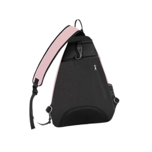 perfk Tennisschlägerbeutel Pickleball Crossbody Tasche Anfänger Ausrüstung Einstellbarer Schultergurt Leichtes Badminton -Schlägerbeutel, Rosa von perfk