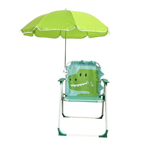 perfk Tragbarer Campingstuhl für Kinder mit Schirm, praktischer Klappstuhl mit Baldachin, Strandstuhl für Park, Garten, Angeln, Wandern, Grün perfk Tragbarer Campingstuhl für Kinder mit Schirm, praktischer Klappstuhl mit Baldachin, Strandstuhl für Park, Garten, Angeln, Wandern, Grün von perfk
