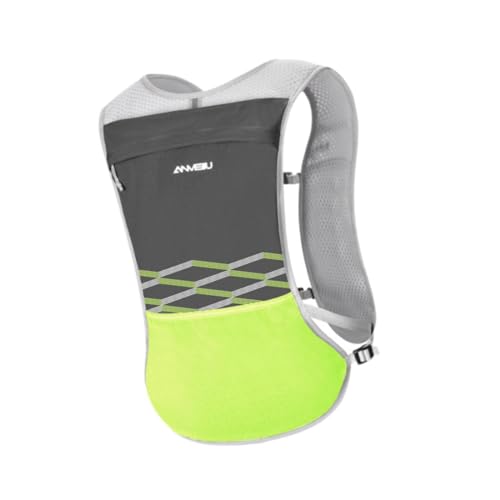 perfk Trinkrucksack Trinkweste Verstellbarer Tagesrucksack Atmungsaktive Sporttasche Rucksack zum Klettern Joggen Wandern Motorradfahren , Grün von perfk