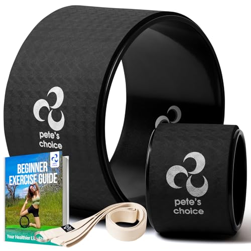Extra Breites Yogarad + Mini Yogarad + Yogagurt. Yogaset für Anfänger. Verbessert die Körperhaltung, verbessert die Mobilität und lindert Rückenschmerzen. Jumbo Yoga Wheel. Baby Yoga Wheel Extra Breites Yogarad + Mini Yogarad + Yogagurt. Yogaset für Anfänger. Verbessert die Körperhaltung, verbessert die Mobilität und lindert Rückenschmerzen. Jumbo Yoga Wheel. Baby Yoga Wheel von pete's choice