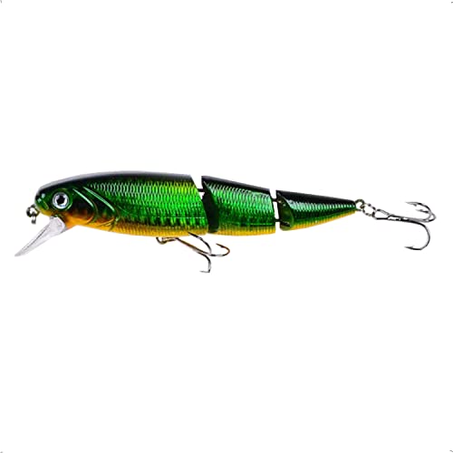 piber Köder Fisch Wobbler als Kunstköder, Angel Köder für Hecht, Barsch, Zander zum Raubfisch Angeln, 3 teiliges Gelenk für realistischen Bewegung piber Köder Fisch Wobbler als Kunstköder, Angel Köder für Hecht, Barsch, Zander zum Raubfisch Angeln, 3 teiliges Gelenk für realistischen Bewegung von piber