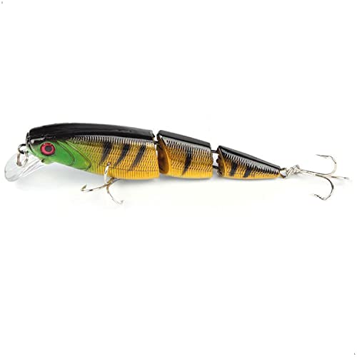 piber Köder Fisch Wobbler als Kunstköder, Angel Köder für Hecht, Barsch, Zander zum Raubfisch Angeln, 3 teiliges Gelenk für realistischen Bewegung piber Köder Fisch Wobbler als Kunstköder, Angel Köder für Hecht, Barsch, Zander zum Raubfisch Angeln, 3 teiliges Gelenk für realistischen Bewegung von piber