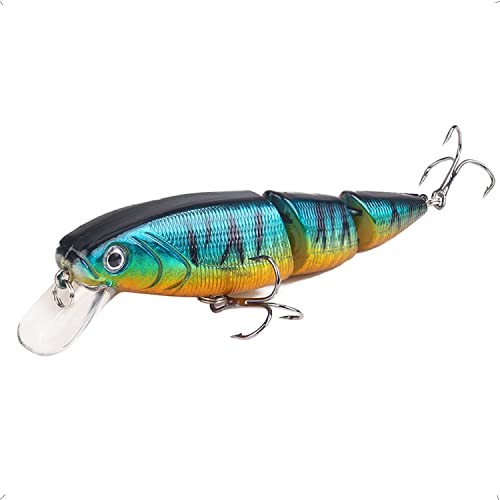 piber Köder Fisch Wobbler als Kunstköder, Angel Köder für Hecht, Barsch, Zander zum Raubfisch Angeln, 3 teiliges Gelenk für realistischen Bewegung piber Köder Fisch Wobbler als Kunstköder, Angel Köder für Hecht, Barsch, Zander zum Raubfisch Angeln, 3 teiliges Gelenk für realistischen Bewegung von piber