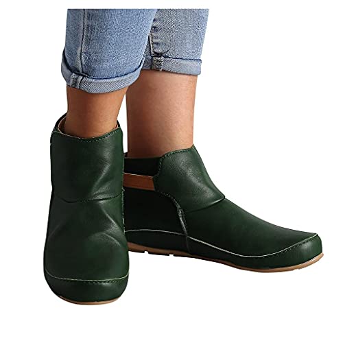 Regenstiefel Damen wasserdicht, Regenstiefel Damen kurz gefüttert halbhoch, Damen Stiefeletten Schwarz Vintage Booties Comfort Zipper Herbst Winter Freizeit Glatt PU Stiefel Knöchel Schuhe für Frauen Regenstiefel Damen wasserdicht, Regenstiefel Damen kurz gefüttert halbhoch, Damen Stiefeletten Schwarz Vintage Booties Comfort Zipper Herbst Winter Freizeit Glatt PU Stiefel Knöchel Schuhe für Frauen von pitashe_Bekleidung
