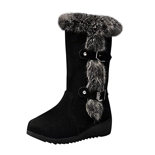 Stiefeletten Damen mit Absatz Retro Leopardenmuster Hochhackige Stiefel Kurze Stiefel Wasserdicht Gummistiefel Flache Sandalen Herbst Stiefel Ritterstiefel Knöchel Schuhe Sneaker Schneestiefel a469 von pitashe_Bekleidung