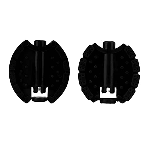 2 Stück Kinderfahrradpedale aus Kunststoff, Ersatz-Fahrradpedale für Normale Schuhe, Kinder-Dreirad-Fahrradpedale, Flache Plattform, Klickpedal, Upgrade-Zubehör für Heimtrainer (Black) von plplaaoo
