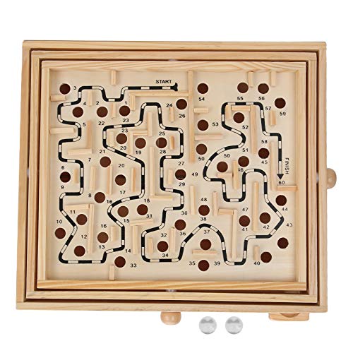 Holzball-Spiel,Puzzle-Labyrinth-Ball, Holz-Labyrinth-Spiel, Holz-Labyrinth-Puzzle, Labyrinth-Lernlabyrinth-Puzzle, Holzball-Spiel, Labyrinth-Lern-Labyrinth-Puzzle-Spielzeug Für Erwachsene Und Kinder von plplaaoo