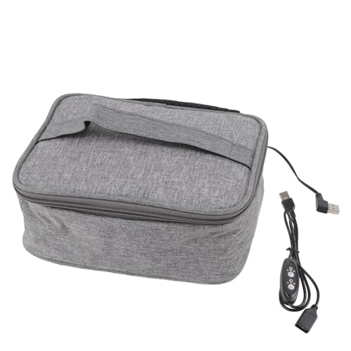 Tragbarer Ofen, Tragbarer Ofenbeutel, USB-Heiz-Brotdose, Elektrisch Beheizte Lunchbox, Tragbarer Ofen, USB-Heizung, Einfache Reinigung, Beheizte Lunchbox aus Oxford-Stoffmaterial Für Büro, Reisen, Fit von plplaaoo