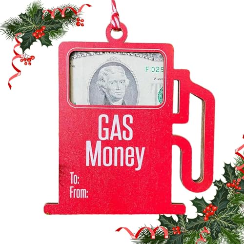 plsyyuw Geldhalter Weihnachtsschmuck,Weihnachtsgeldhalter,Auto-Öltank-Design, Geldhalter, Dollar-Halter - Bargeld-Dollar-Halter für Autodekoration von plsyyuw