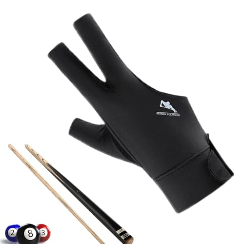 plsyyuw Poolhandschuhe Billard,Handschuhe Billard | Pool-Shooter-Handschuhe | Pool-Handschuhe für die Linke oder rechte Hand, 3-Finger-Pool-Billard-Handschuhe, atmungsaktive Billard-Handschuhe für von plsyyuw