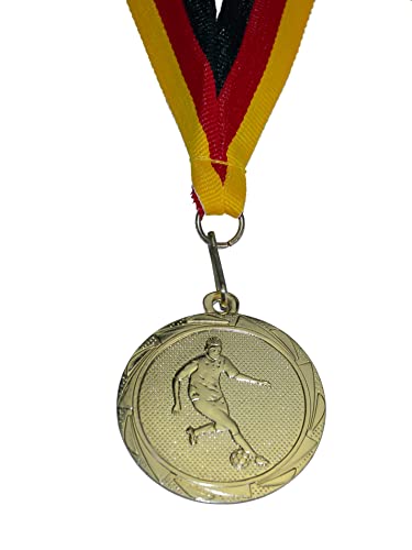 Pokal-Fabrik - Fußball-Medaillen 10er Set Metall - Fussballmedaille golden zum Umhängen für Siegerehrungen - Medaillen Kinder mit Deutschlandband & Symbol für Vereine & Turniere Pokal-Fabrik - Fußball-Medaillen 10er Set Metall - Fussballmedaille golden zum Umhängen für Siegerehrungen - Medaillen Kinder mit Deutschlandband & Symbol für Vereine & Turniere von pokal-fabrik.de