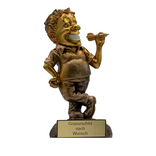 pokal-fabrik.de - Goldener Dart Pokal 16 cm aus hochwertigem Kunststoff mit Gravur - Geschenk-Trophäe mit Dartpfeil - Personalisiertes Geschenk - Wanderpokal Dart Zubehör pokal-fabrik.de - Goldener Dart Pokal 16 cm aus hochwertigem Kunststoff mit Gravur - Geschenk-Trophäe mit Dartpfeil - Personalisiertes Geschenk - Wanderpokal Dart Zubehör von pokal-fabrik.de