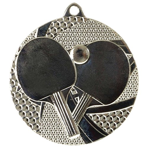 pokalspezialist 10 Stück Medaille Bronze Tischtennis Tischtennis-Medaillen rund 50mm, 3mm stark, Stahl von pokalspezialist