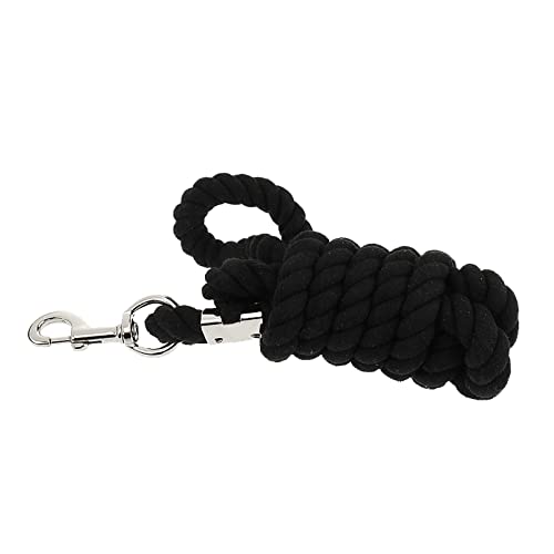 predolo Hochwertiger Strick für Pferde mit stabilem Karabinerhaken, Schwarz predolo Hochwertiger Strick für Pferde mit stabilem Karabinerhaken, Schwarz von predolo