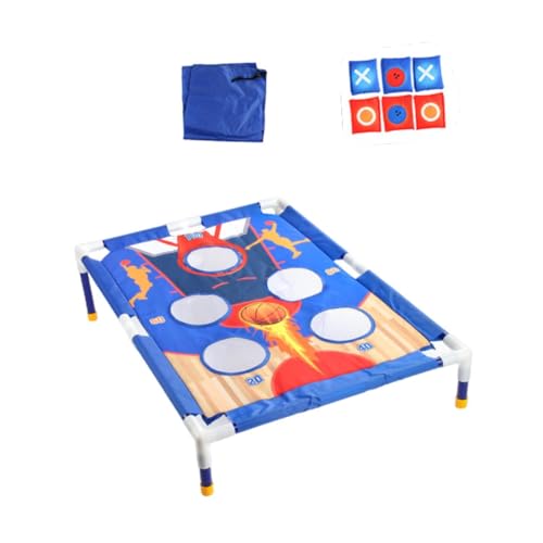 predolo Sitzsack-Wurfspiel-Set, Cornhole-Brett, pädagogisches Spielzeug, verbessert die Konzentration, die Handstärke, Sandsackwerfen für Aktivitäten, Blau von predolo