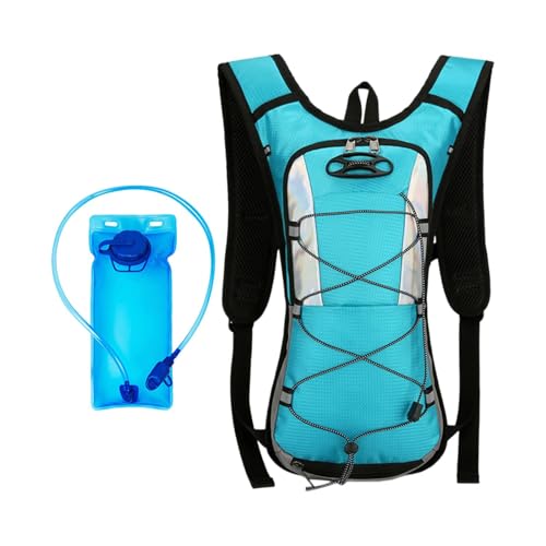 predolo Trinkrucksack für Wanderer, mit 2 Liter Wasserblase, Wasser Tagesrucksack, Trinkrucksack für Outdoor Sport, Rennen, Klettern, Wandern , Hellblau von predolo