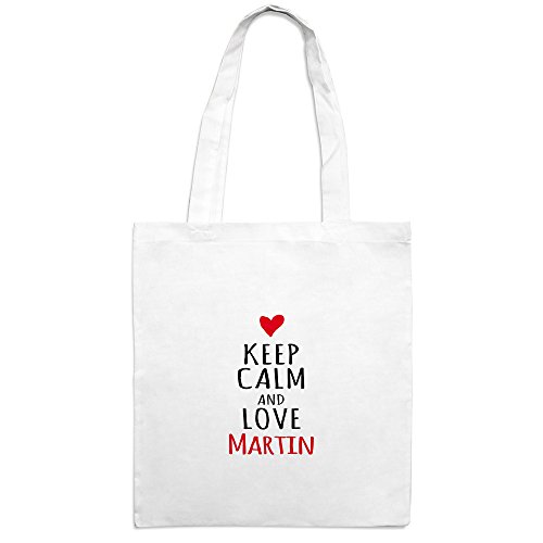Jutebeutel mit Namen Martin - Motiv Keep Calm - Farbe weiß – Stoffbeutel, Jutesack, Hipster, Beutel Jutebeutel mit Namen Martin - Motiv Keep Calm - Farbe weiß – Stoffbeutel, Jutesack, Hipster, Beutel von printplanet