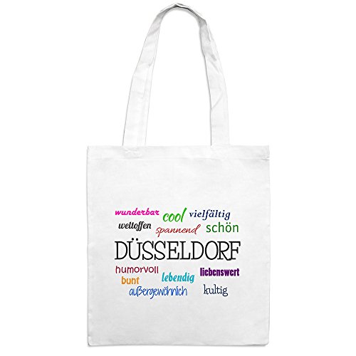 Jutebeutel mit Stadtnamen Düsseldorf - Motiv Positive Eigenschaften - Farbe weiß – Stoffbeutel, Jutesack, Hipster, Beutel Jutebeutel mit Stadtnamen Düsseldorf - Motiv Positive Eigenschaften - Farbe weiß – Stoffbeutel, Jutesack, Hipster, Beutel von printplanet
