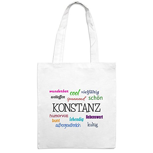 Jutebeutel mit Stadtnamen Konstanz - Motiv Positive Eigenschaften - Farbe weiß – Stoffbeutel, Jutesack, Hipster, Beutel Jutebeutel mit Stadtnamen Konstanz - Motiv Positive Eigenschaften - Farbe weiß – Stoffbeutel, Jutesack, Hipster, Beutel von printplanet