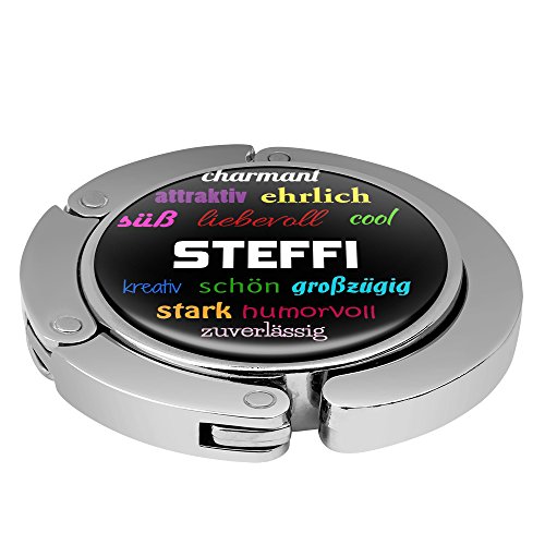 Taschenhalter Positive Eigenschaften Personalisiert mit Namen Steffi printplanet Chrom Taschenhalter Positive Eigenschaften Personalisiert mit Namen Steffi printplanet Chrom von printplanet
