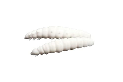Libra Lures Larva 30mm | Forellenköder Supersoft | Inhalt: 15 Stück | Aroma: Käse | Farbe: 001 / White Libra Lures Larva 30mm | Forellenköder Supersoft | Inhalt: 15 Stück | Aroma: Käse | Farbe: 001 / White von pro-bite
