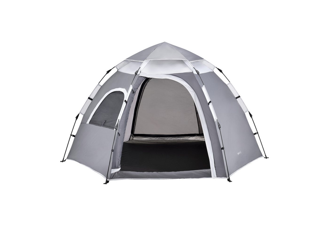 pro.tec Kuppelzelt, Personen: 3, »Nybro« Campingzelt für 2-3 Personen Pop Up Kuppelzelt Grau pro.tec Kuppelzelt, Personen: 3, »Nybro« Campingzelt für 2-3 Personen Pop Up Kuppelzelt Grau von pro.tec