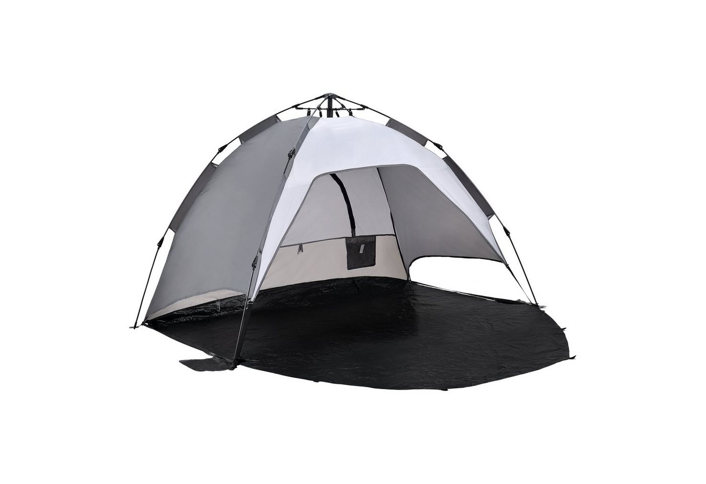 pro.tec Strandmuschel, Personen: 2, »Mullsjö« Pop Up Strandzelt 215x135x140cm Polyester Grau pro.tec Strandmuschel, Personen: 2, »Mullsjö« Pop Up Strandzelt 215x135x140cm Polyester Grau von pro.tec