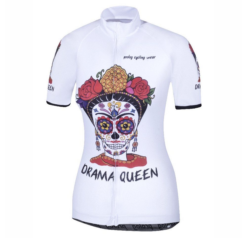 prolog cycling wear Radtrikot Fahrradtrikot Damen kurzarm „Drama Queen Weiß“ slim fit von prolog cycling wear