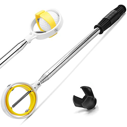 prowithlin – Golfball-Retriever – Teleskop Ballsammler für Wasser mit Putter-Grabber und Saugwerkzeug, Edelstahl, Gelb, 1.83 m, Gewicht: 0,2 kg prowithlin – Golfball-Retriever – Teleskop Ballsammler für Wasser mit Putter-Grabber und Saugwerkzeug, Edelstahl, Gelb, 1.83 m, Gewicht: 0,2 kg von prowithlin