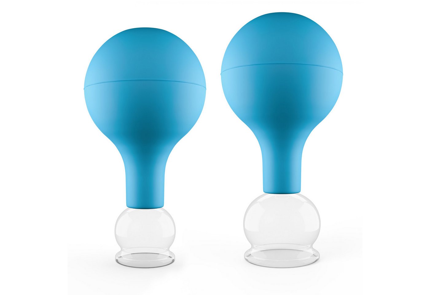 pulox Vakuum-Massager Schröpfgläser Set aus Echtglas 2 Stück 2,5cm und 3,2cm Blau pulox Vakuum-Massager Schröpfgläser Set aus Echtglas 2 Stück 2,5cm und 3,2cm Blau von pulox