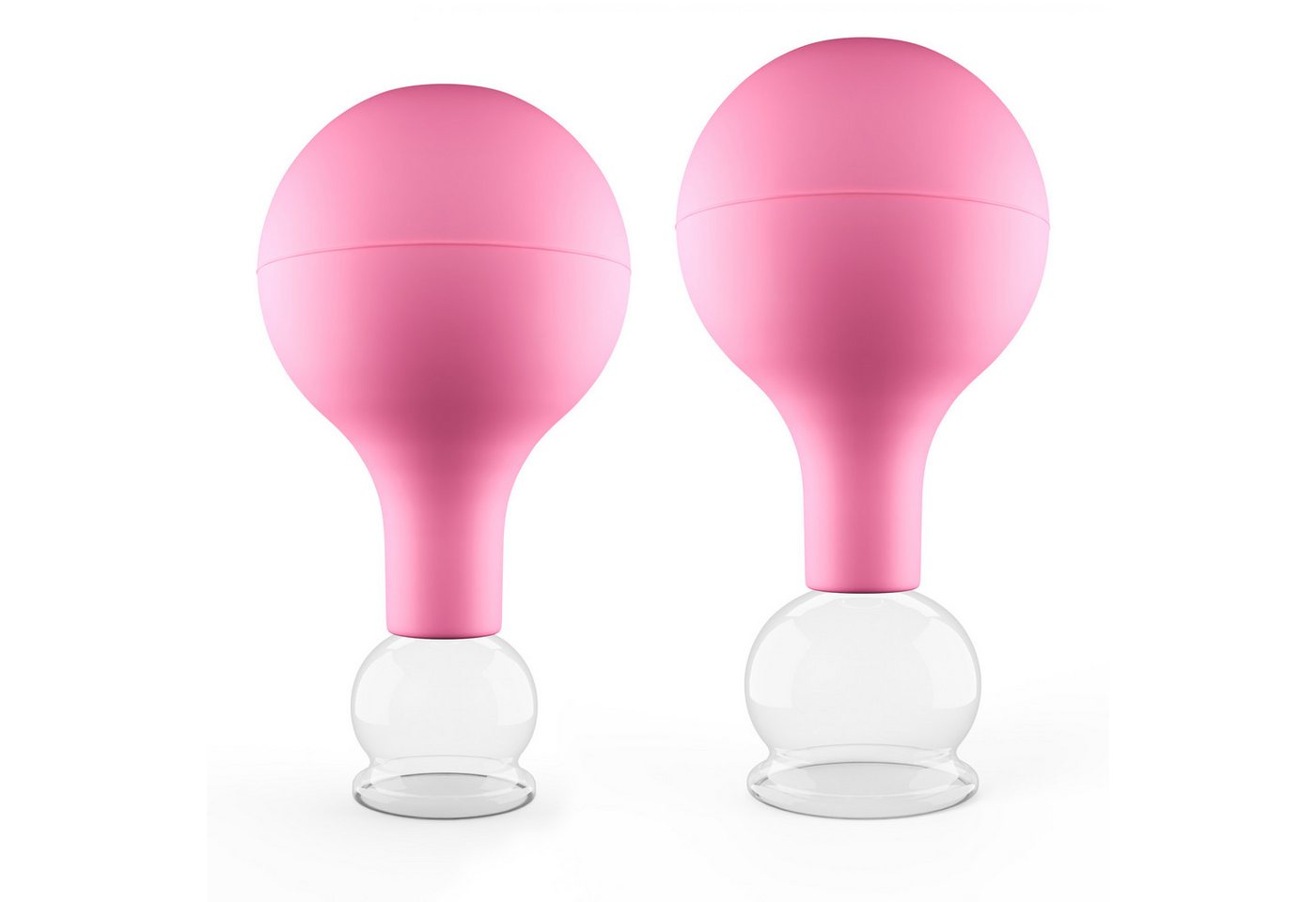 pulox Vakuum-Massager Schröpfgläser Set aus Echtglas 2 Stück 2,5cm und 3,2cm Pink pulox Vakuum-Massager Schröpfgläser Set aus Echtglas 2 Stück 2,5cm und 3,2cm Pink von pulox