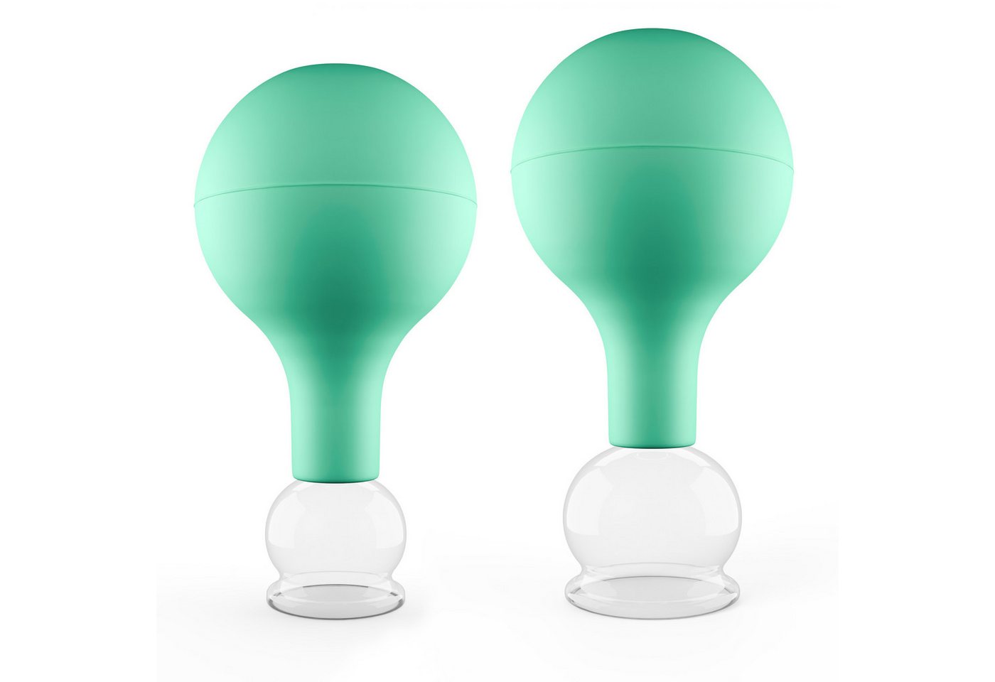pulox Vakuum-Massager Schröpfgläser Set aus Echtglas 2 Stück 2,5cm und 3,2cm Grün pulox Vakuum-Massager Schröpfgläser Set aus Echtglas 2 Stück 2,5cm und 3,2cm Grün von pulox