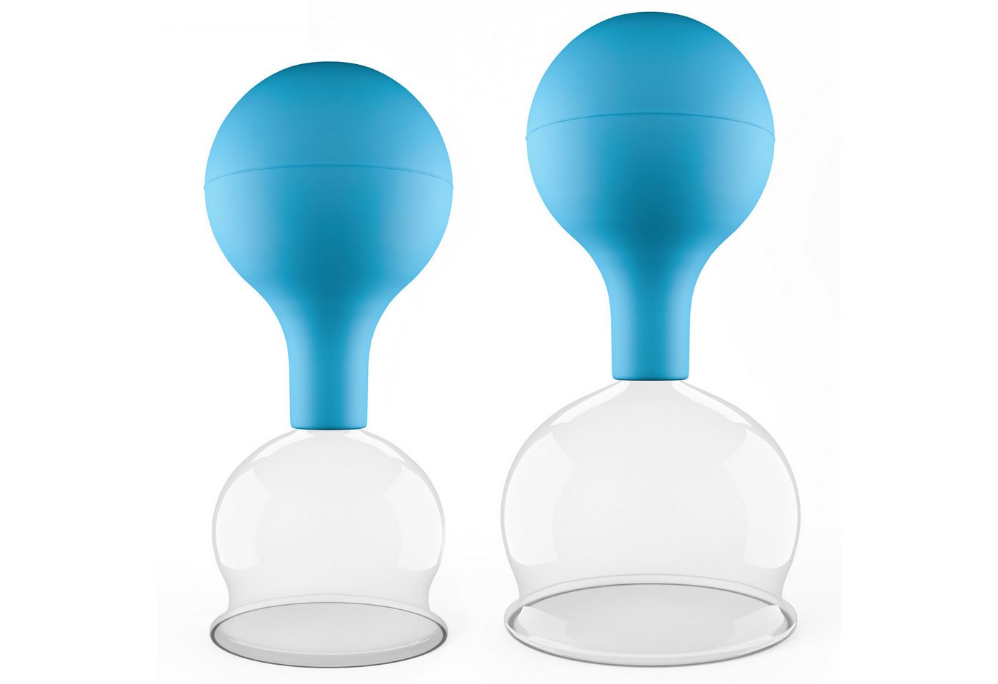 pulox Vakuum-Massager Schröpfgläser Set aus Echtglas 2 Stück 5,2cm und 6,2cm Blau pulox Vakuum-Massager Schröpfgläser Set aus Echtglas 2 Stück 5,2cm und 6,2cm Blau von pulox