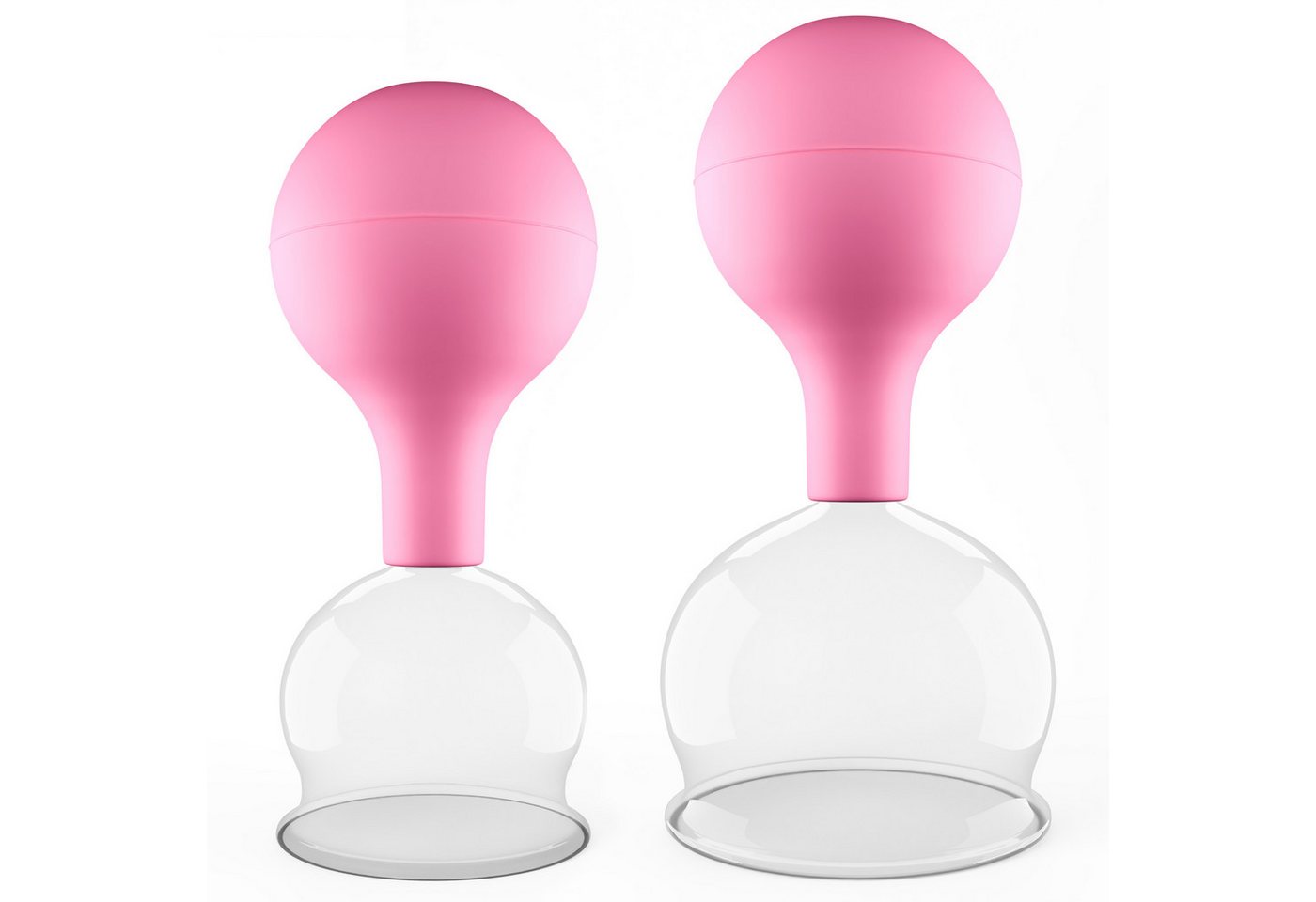 pulox Vakuum-Massager Schröpfgläser Set aus Echtglas 2 Stück 5,2cm und 6,2cm Pink pulox Vakuum-Massager Schröpfgläser Set aus Echtglas 2 Stück 5,2cm und 6,2cm Pink von pulox