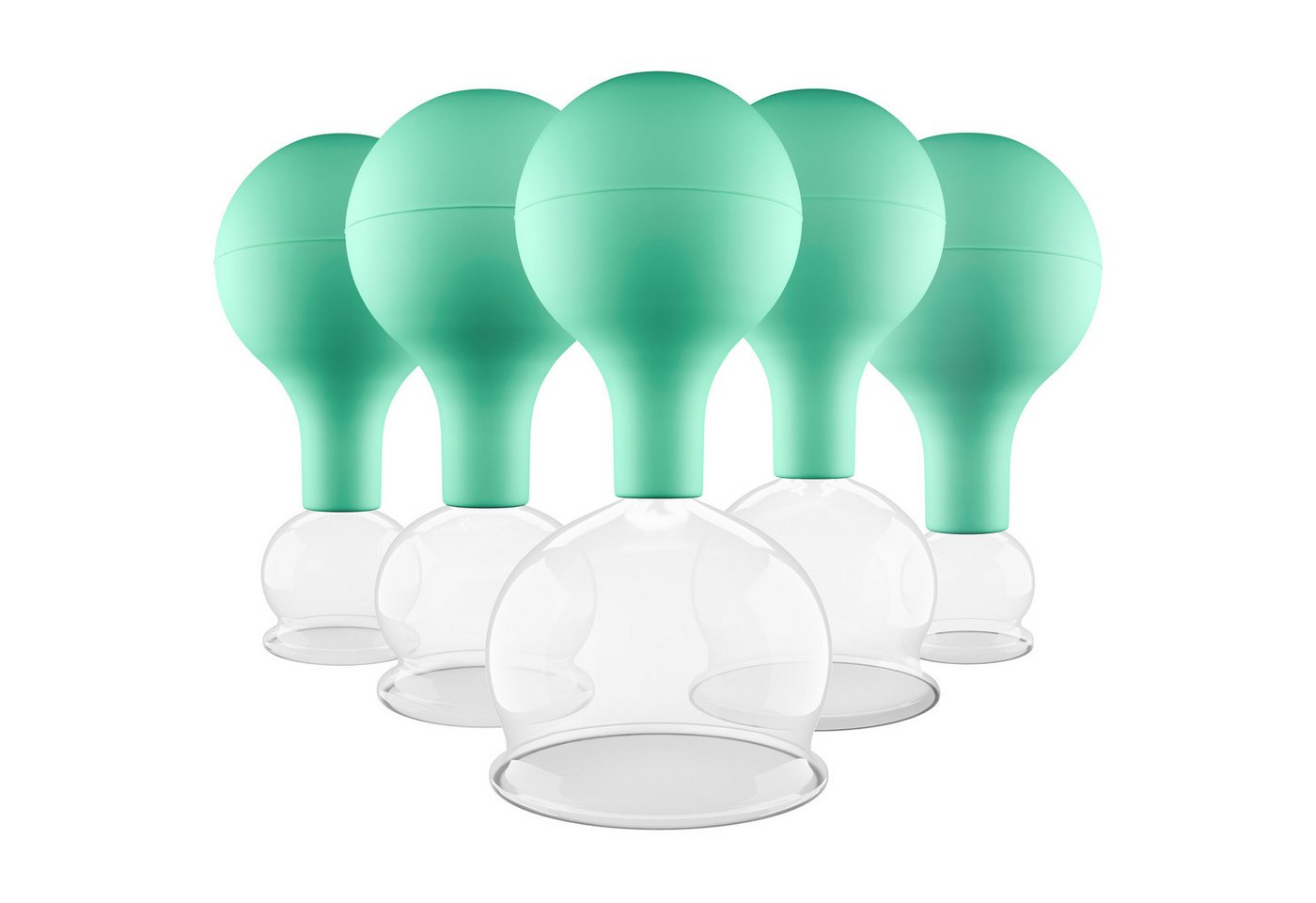 pulox Vakuum-Massager Schröpfgläser Set aus Echtglas 5 Stück diverse Größen Grün pulox Vakuum-Massager Schröpfgläser Set aus Echtglas 5 Stück diverse Größen Grün von pulox