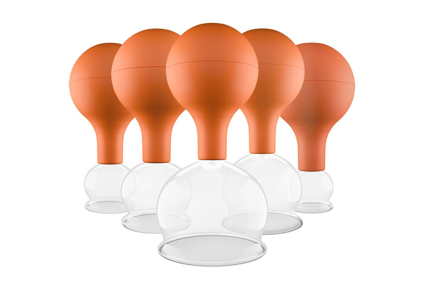 pulox Vakuum-Massager Schröpfgläser Set aus Echtglas 5 Stück diverse Größen Braun pulox Vakuum-Massager Schröpfgläser Set aus Echtglas 5 Stück diverse Größen Braun von pulox